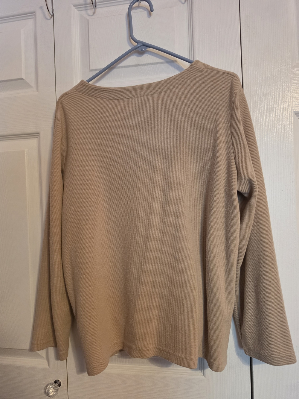 Blair Neutral Tan Button-Front Knit Cardigan - Picture 3 of 7